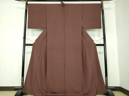 平和屋着物●上質な色無地　憲法色　正絹　逸品　DABI6608ps