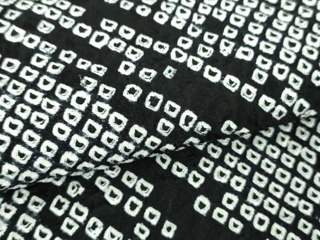 平和屋着物●訪問着　総絞り　霞文　黒地　さが美扱い　正絹　逸品　DABI6611ps