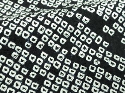 平和屋着物●訪問着　総絞り　霞文　黒地　さが美扱い　正絹　逸品　DABI6611ps