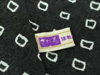 平和屋着物●訪問着　総絞り　霞文　黒地　さが美扱い　正絹　逸品　DABI6611ps
