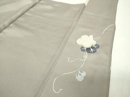 平和屋着物●訪問着　駒刺繍　蔦の葉瓢箪　金彩　正絹　逸品　未使用　DABI6613ps