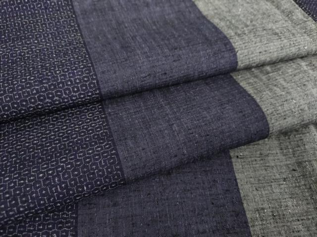 平和屋着物●結城紬　80亀甲　間道　正絹　逸品　未使用　DABI6628ps