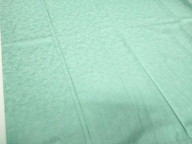 平和屋着物●上質な色無地　花尽くし地紋　青竹色　やまと誂製　正絹　逸品　未使用　DABI6629ps