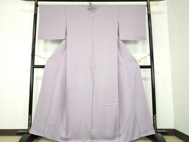 平和屋着物●上質な色無地　菊尽くし地紋　薄葡萄色　正絹　逸品　未使用　DABI6630ps