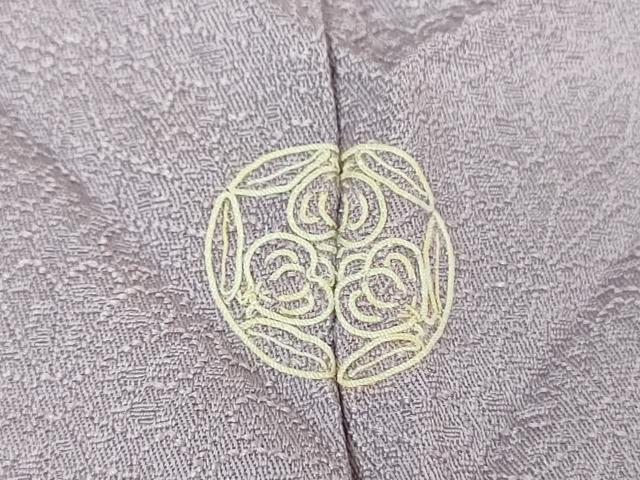 平和屋着物●上質な色無地　菊尽くし地紋　薄葡萄色　正絹　逸品　未使用　DABI6630ps