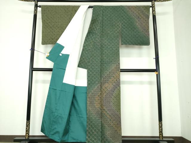 平和屋着物●菅原工房　菅原結作　漢方染紬　訪問着　蜘蛛絞り　流水文　正絹　逸品　未使用　DABI6633ps