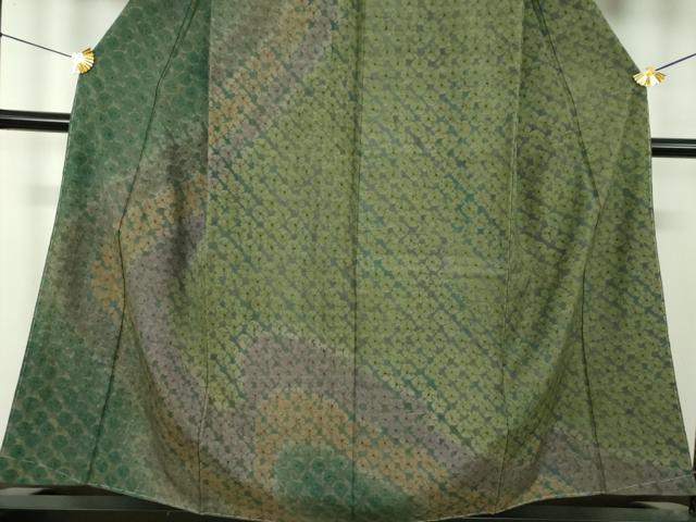 平和屋着物●菅原工房　菅原結作　漢方染紬　訪問着　蜘蛛絞り　流水文　正絹　逸品　未使用　DABI6633ps