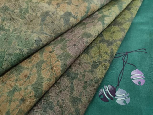 平和屋着物●菅原工房　菅原結作　漢方染紬　訪問着　蜘蛛絞り　流水文　正絹　逸品　未使用　DABI6633ps