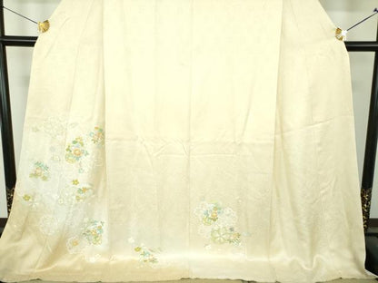 平和屋着物●訪問着　舞桜　花籠文　暈し染め　ロング丈　正絹　逸品　DABI6634ps