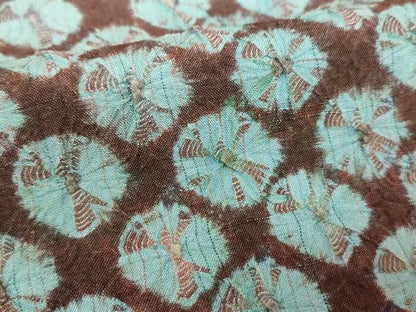 平和屋着物▽菅原工房　菅原結作　漢方染紬　単衣　蜘蛛絞り　正絹　逸品　DABI6635ps