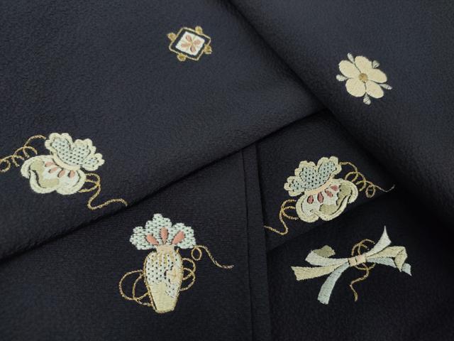 平和屋着物●訪問着　総刺繍　宝尽くし花文　金銀糸　正絹　逸品　DABI6638ps