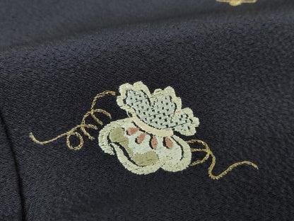 平和屋着物●訪問着　総刺繍　宝尽くし花文　金銀糸　正絹　逸品　DABI6638ps