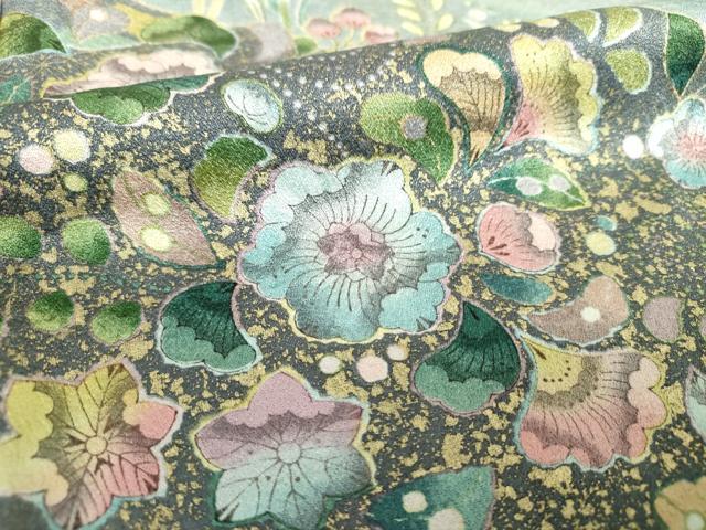 平和屋着物●訪問着　絞り　辻が花　暈し染め　金彩　正絹　逸品　DABI6640ps