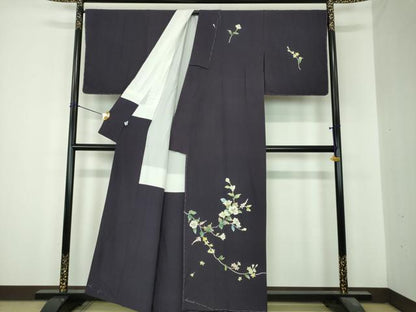 平和屋着物●本加賀友禅作家　南克治　訪問着　枝花文　正絹　逸品　未使用　DABI6643ps
