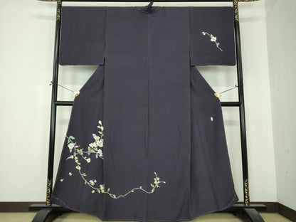 平和屋着物●本加賀友禅作家　南克治　訪問着　枝花文　正絹　逸品　未使用　DABI6643ps
