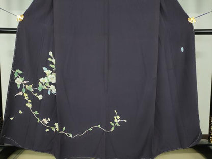 平和屋着物●本加賀友禅作家　南克治　訪問着　枝花文　正絹　逸品　未使用　DABI6643ps