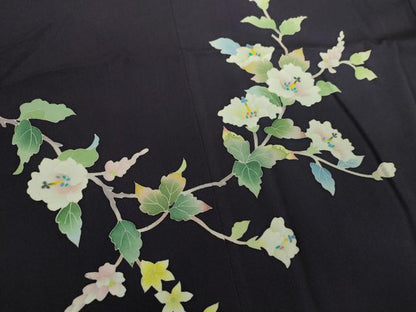 平和屋着物●本加賀友禅作家　南克治　訪問着　枝花文　正絹　逸品　未使用　DABI6643ps