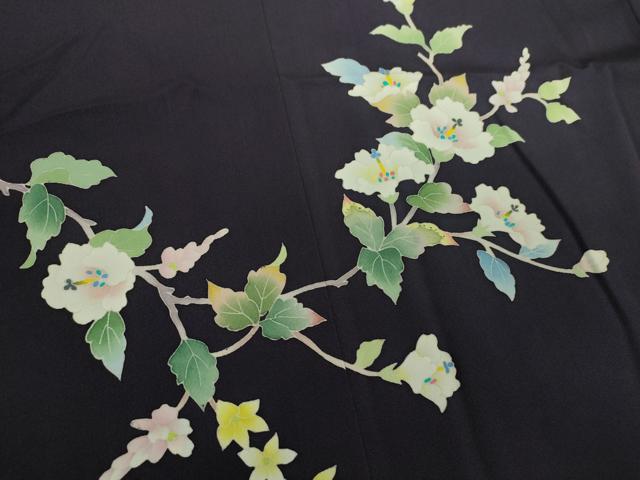 平和屋着物●本加賀友禅作家　南克治　訪問着　枝花文　正絹　逸品　未使用　DABI6643ps