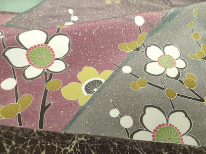 平和屋着物●十日町友禅　女流作家　遠田藤舟　訪問着　笹花文　正絹　逸品　未使用　DABI6648ps