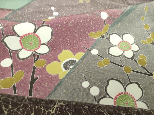 平和屋着物●十日町友禅　女流作家　遠田藤舟　訪問着　笹花文　正絹　逸品　未使用　DABI6648ps