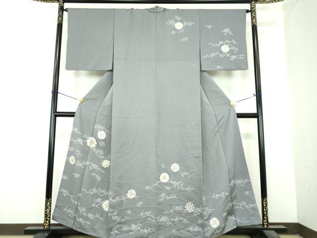 平和屋着物●訪問着　駒刺繍　正倉院花文　金彩　金通し地　正絹　逸品　DABI6649ps