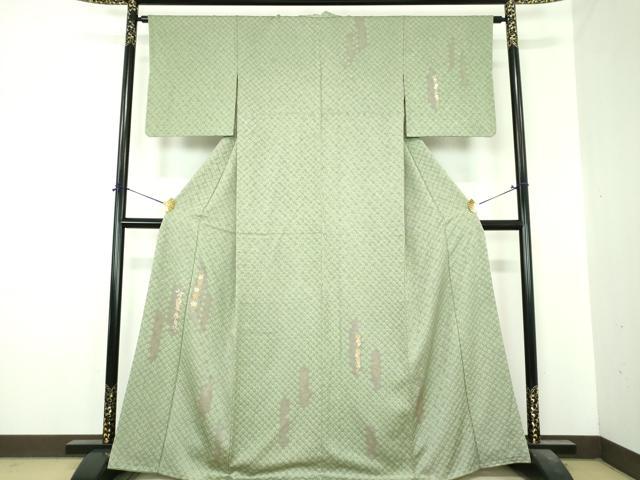 平和屋着物●訪問着　刺繍　絞り　草花文　金彩　ゑり善扱い　正絹　逸品　DABI6655ps