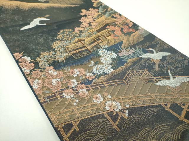 平和屋着物▼六通柄袋帯　古都有楽　金銀糸　引箔　正絹　逸品　DABI6730ps