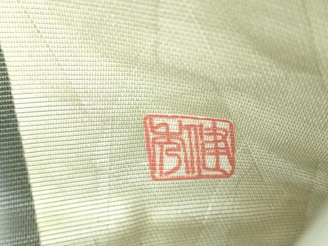 平和屋着物●太鼓柄袋帯　作家物　螺鈿箔　風景文　金銀彩　引箔　正絹　逸品　DABI6822ps