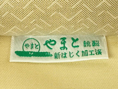 平和屋着物▼六通柄袋帯　唐織　地紙飛鶴花文　金糸　やまと誂製　正絹　逸品　DABI6951ps