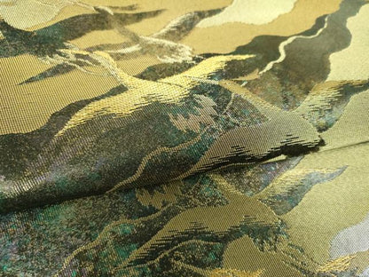 平和屋着物▼六通柄袋帯　群れ鶴　金糸　引箔　正絹　逸品　DABI6964ps
