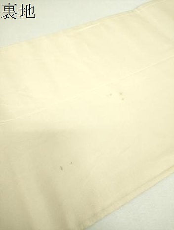 平和屋着物▼六通柄袋帯　唐織　色紙重ね飛鶴花文　金銀糸　正絹　逸品　DABI6991ps