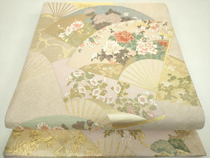 平和屋着物▼六通柄袋帯　唐織　光琳回廊　金糸　正絹　逸品　DABI6996ps