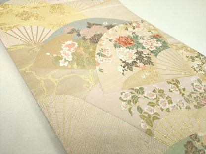 平和屋着物▼六通柄袋帯　唐織　光琳回廊　金糸　正絹　逸品　DABI6996ps