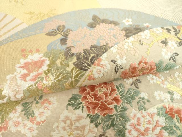 平和屋着物▼六通柄袋帯　唐織　光琳回廊　金糸　正絹　逸品　DABI6996ps