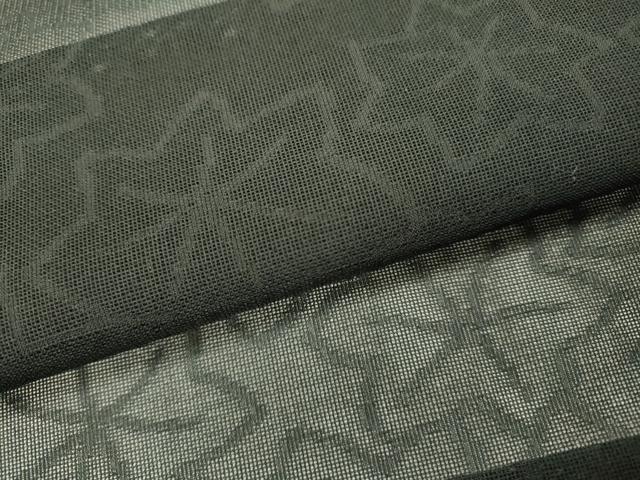 平和屋着物▽羽織　スリーシーズン　春夏秋　塵除け　楓文　黒地　正絹　逸品　DABI7010fe