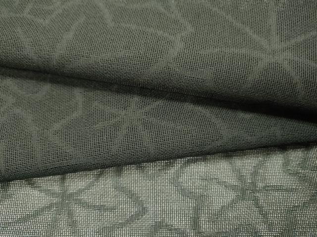 平和屋着物▽羽織　スリーシーズン　春夏秋　塵除け　楓文　黒地　正絹　逸品　DABI7010fe