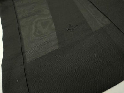 平和屋着物▽羽織　スリーシーズン　春夏秋　塵除け　枝花　黒地　正絹　逸品　DABI7011fe