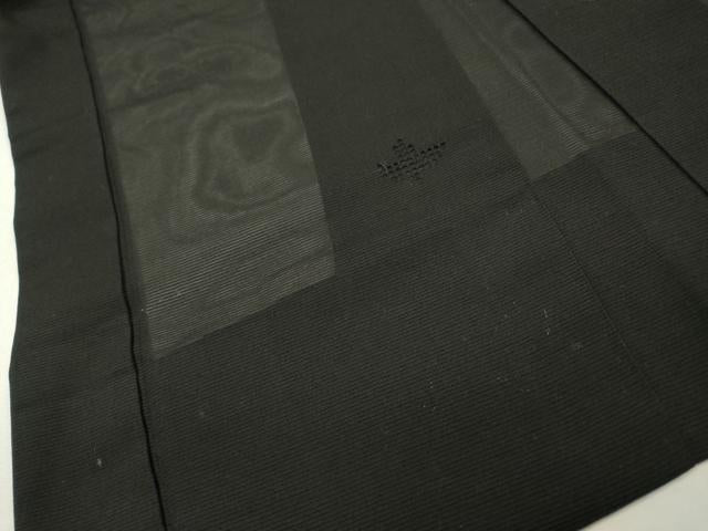 平和屋着物▽羽織　スリーシーズン　春夏秋　塵除け　枝花　黒地　正絹　逸品　DABI7011fe