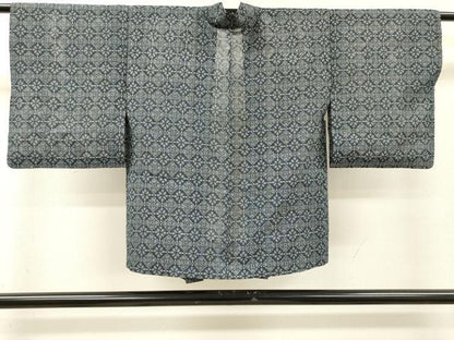 平和屋着物▽羽織　スリーシーズン　春夏秋　塵除け　花菱文　正絹　逸品　DABI7016fe
