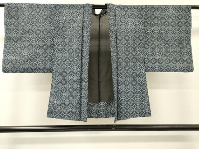 平和屋着物▽羽織　スリーシーズン　春夏秋　塵除け　花菱文　正絹　逸品　DABI7016fe