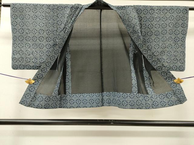 平和屋着物▽羽織　スリーシーズン　春夏秋　塵除け　花菱文　正絹　逸品　DABI7016fe