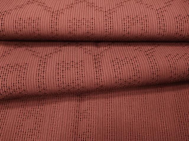 平和屋着物▽道行コート　スリーシーズン　春夏秋　塵除け　亀甲文　暗紅色　正絹　逸品　DABI7024fe