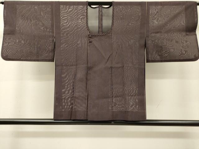 平和屋着物▽道行コート　スリーシーズン　春夏秋　塵除け　二重紗　縞　正絹　逸品　DABI7034fe