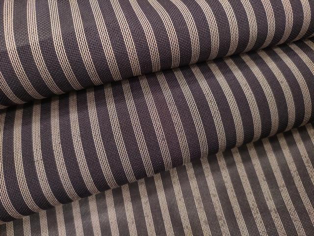 平和屋着物▽道行コート　スリーシーズン　春夏秋　塵除け　二重紗　縞　正絹　逸品　DABI7034fe