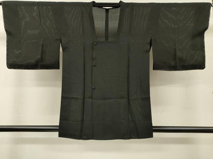 平和屋着物▽道行コート　スリーシーズン　春夏秋　塵除け　絽　黒地　正絹　逸品　DABI7040fe