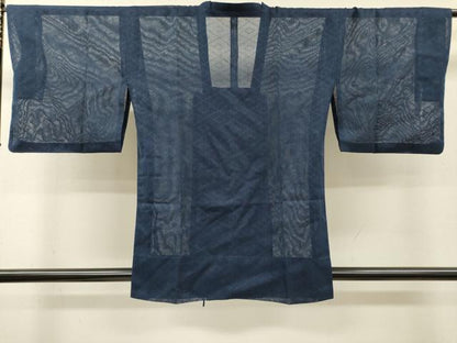 平和屋着物▽道行コート　スリーシーズン　春夏秋　塵除け　菱文　正絹　逸品　DABI7041fe
