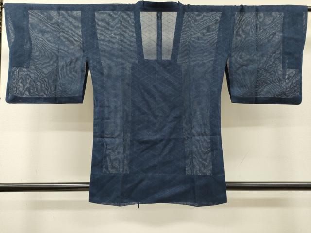 平和屋着物▽道行コート　スリーシーズン　春夏秋　塵除け　菱文　正絹　逸品　DABI7041fe