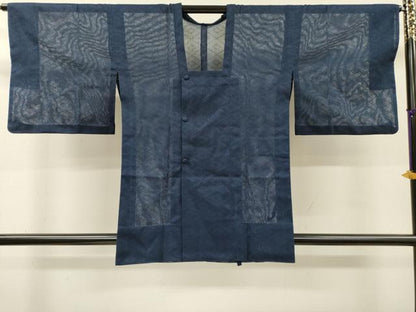 平和屋着物▽道行コート　スリーシーズン　春夏秋　塵除け　菱文　正絹　逸品　DABI7041fe