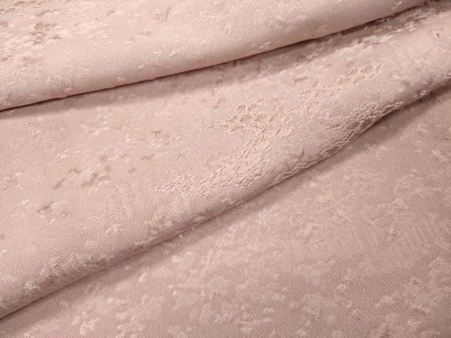 平和屋着物▽上質な色無地　単衣　霞地紋　紅藤色　正絹　逸品　DABI7046fe