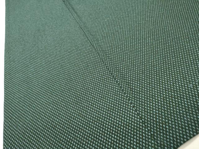 平和屋着物▽男性　白鷹お召　単衣　十字絣　正絹　逸品　未使用　DABI7047fe